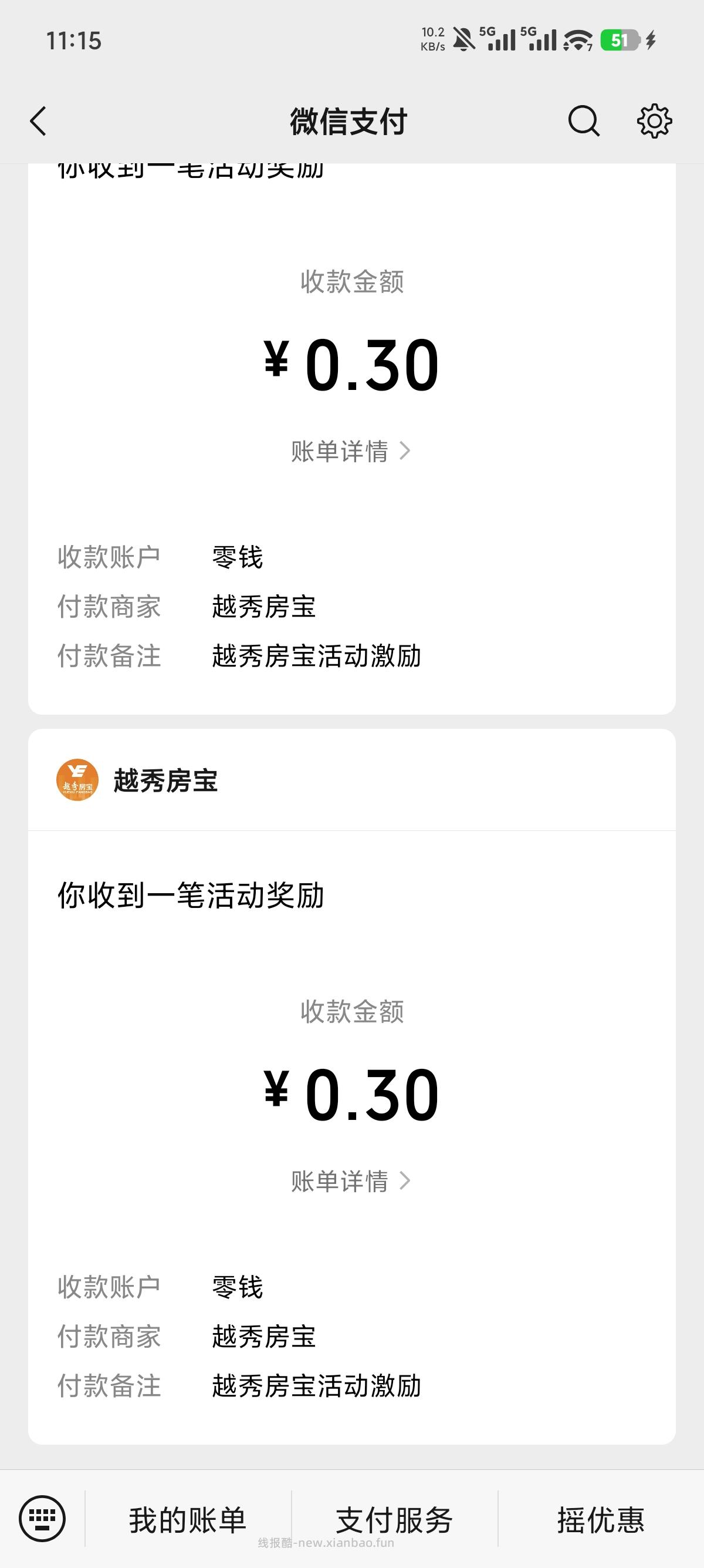 越秀房宝小程序抽红包 - 线报酷