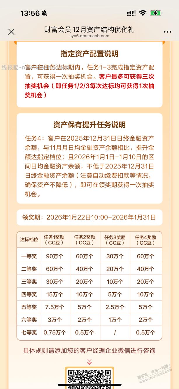 建行超级大毛，没报名的去报名 - 线报酷