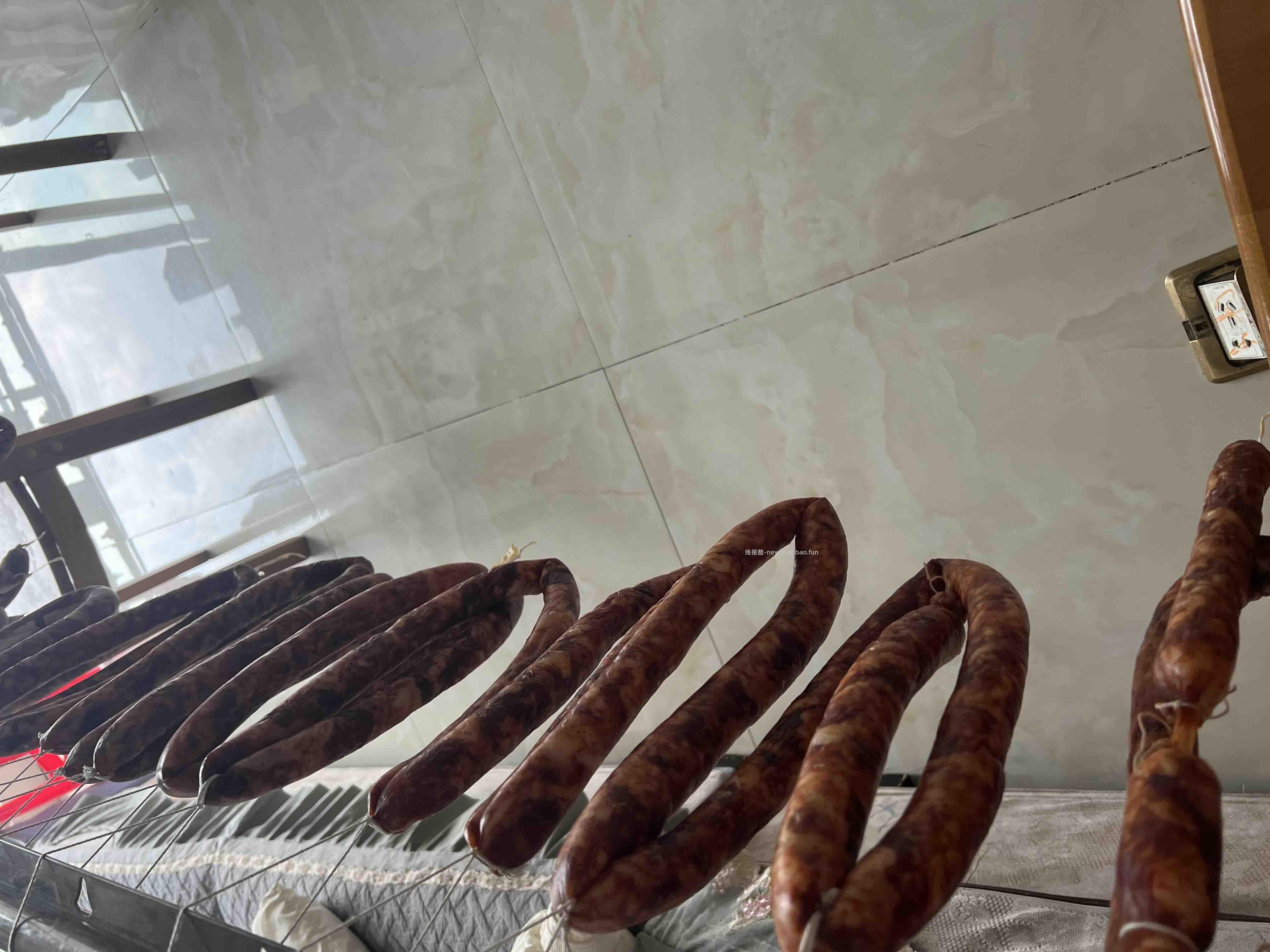 老婆作了500元的腊肠天天放客厅用风扇吹，吵死了，外面没太阳 - 线报酷