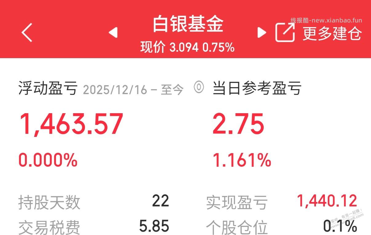 大白话介绍白银的低风险套利，单号已撸1400+，后期还可以做 - 线报酷