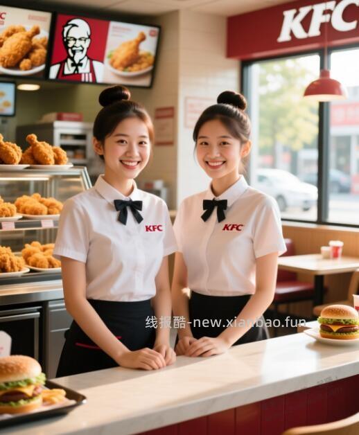 双胞胎姐妹花KFC店员 - 线报酷