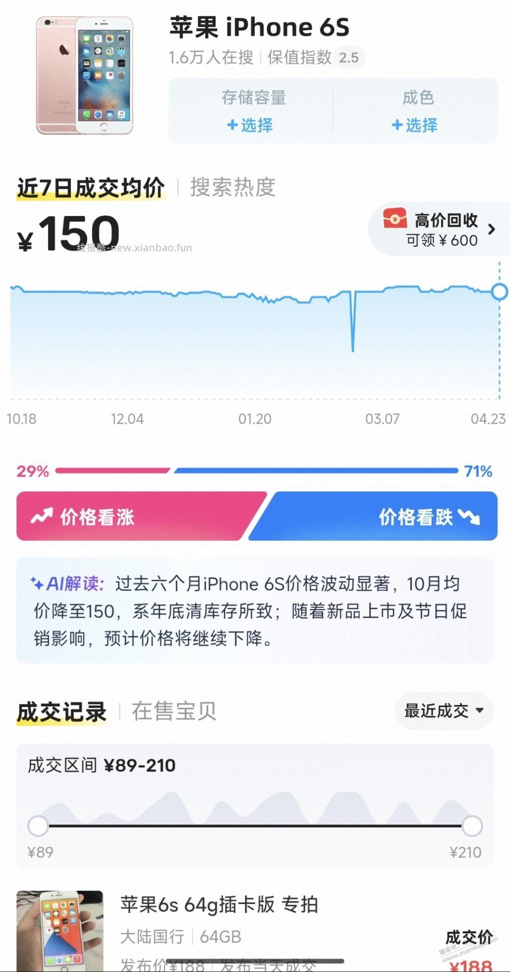 你敢信？iPhone6s只要150？ - 线报酷