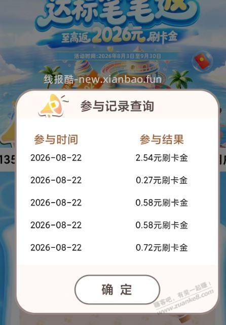 兴业 刷卡 笔笔返 算有水吧 月30次 - 线报酷