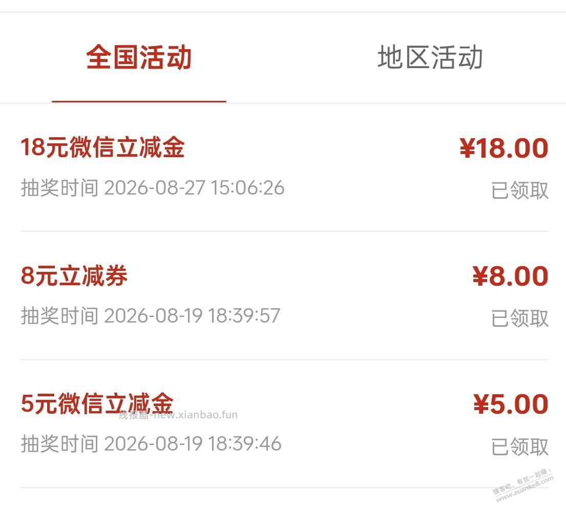 这个月工行只做到8W档次，刚抽了个18 - 线报酷