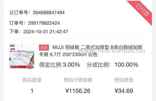 🚗走双层鹅绒被2*2.3m 好价1122傻瓜作业 有plus960 - 线报酷