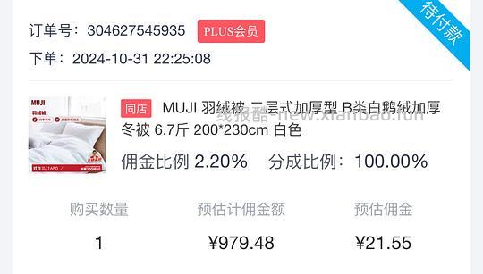 🚗走双层鹅绒被2*2.3m 好价1122傻瓜作业 有plus960 - 线报酷