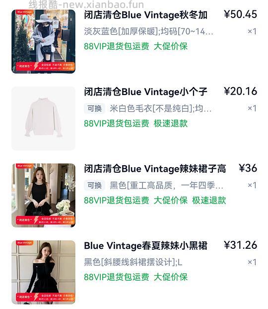 Blue Vintage清仓 - 线报酷