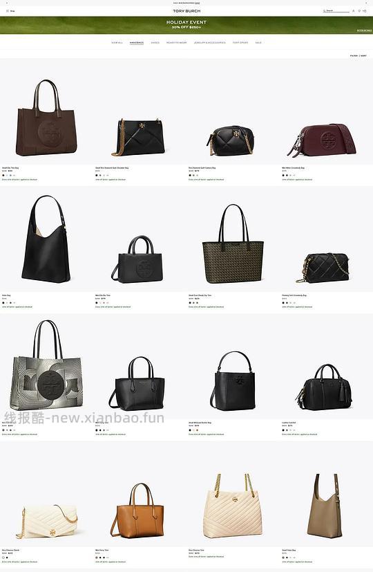 交易｜tory burch 美国官网7折，豆腐包补货 - 线报酷