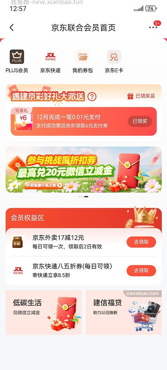 JD6元支付券 - 线报酷