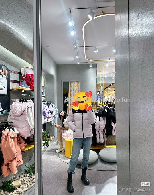 北面1996暮樱粉大童款鹅绒羽绒服，到手1810+ - 线报酷