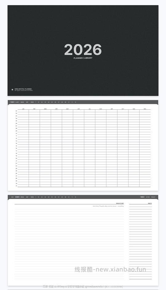 分享一些2026电子手帐年计划免费模版➿ - 线报酷