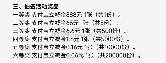 农行抽zfb立减金0.06～888 - 线报酷