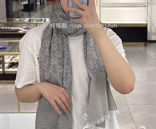720左右到手gucci双面羊毛羊绒围巾，颜色任选，简单作业 - 线报酷