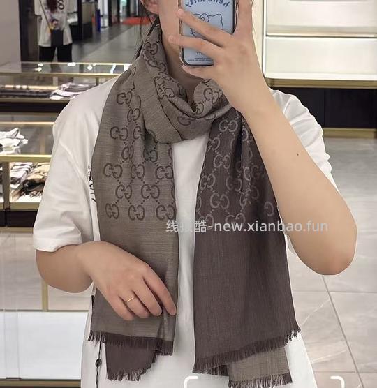 720左右到手gucci双面羊毛羊绒围巾，颜色任选，简单作业 - 线报酷