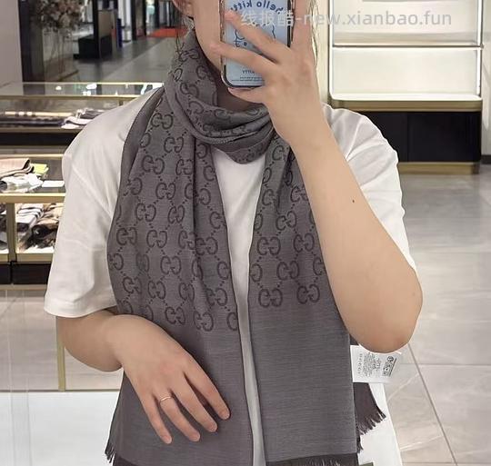 720左右到手gucci双面羊毛羊绒围巾，颜色任选，简单作业 - 线报酷