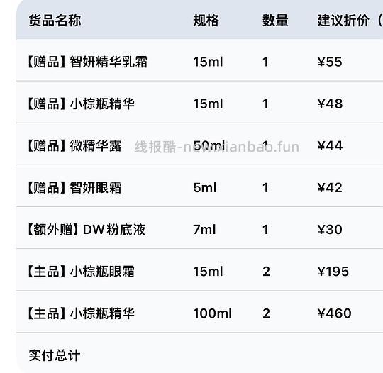刚需价，500左右的小棕瓶和200左右的眼霜 - 线报酷