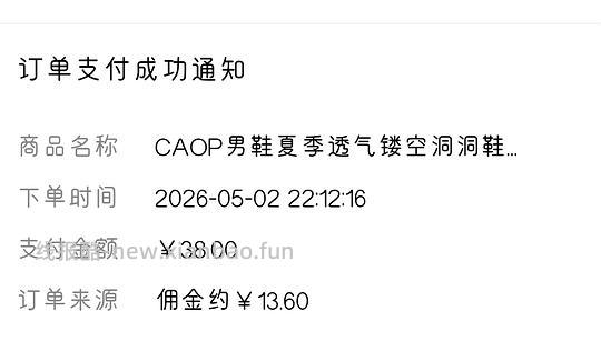 CAOP洞洞鞋6.4，eva材质潮潮的 - 线报酷