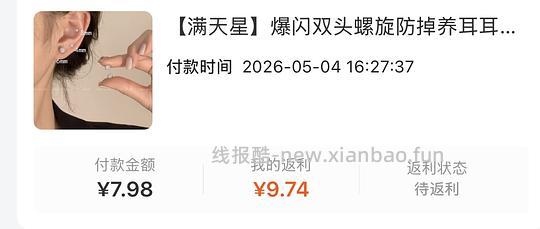 反薅一对小耳钉 - 线报酷