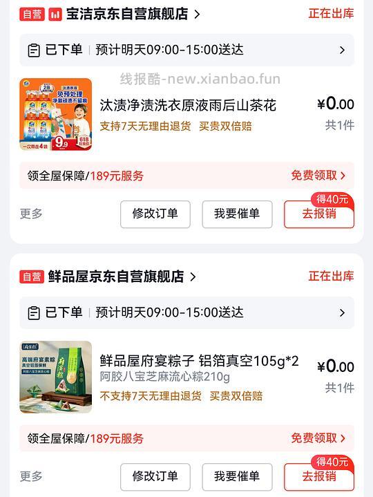 几毛入汰渍山茶花洗衣液小袋装和粽子 - 线报酷