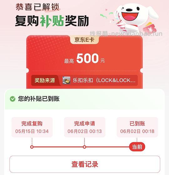 最近jd买东西多的可以看看复购补贴 - 线报酷