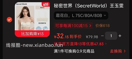 sw粉底液无肩带抹胸30💰 - 86线报