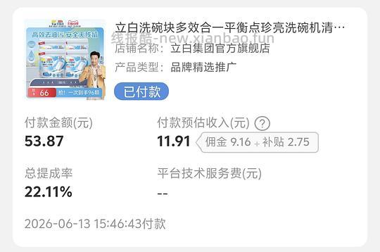 立白平衡点洗碗块2毛钱一颗 - 线报酷