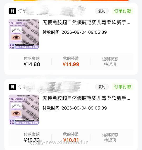 需刷券，反薅0.2得5盒北欧精灵假睫毛 - 线报酷