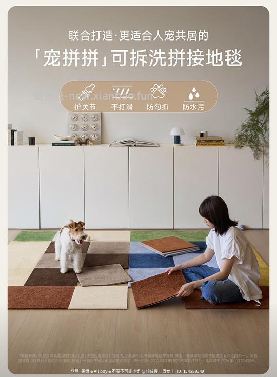 防滑拼接地毯，宠物家庭必备 - 线报酷