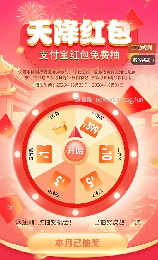 【分享】有中信银行卡的来试试抽🧧非必中 - 线报酷