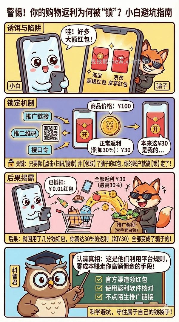 讨论/【科普】锁佣、锁佣红包、锁佣诈骗科普漫画！ - 线报酷