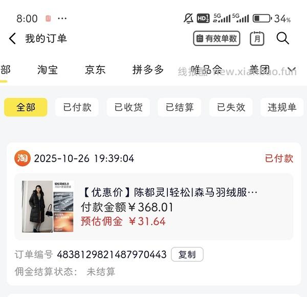 森马长款羽绒服 - 线报酷