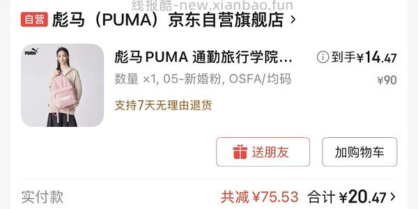 puma双肩包19左右 - 线报酷