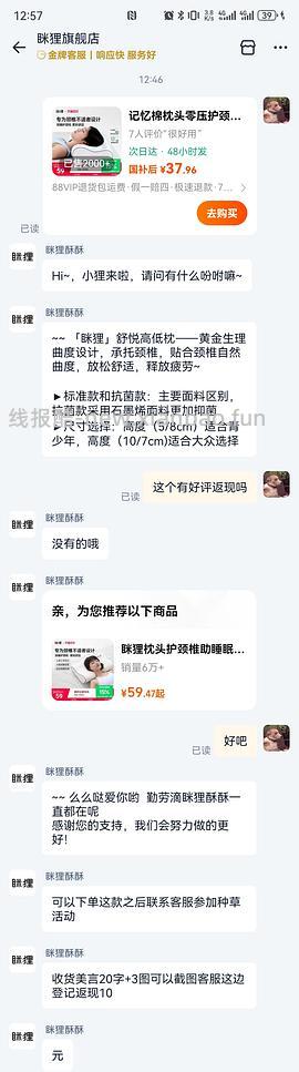 车走｜眯狸枕头经典款18标准款30（不刷券不需要88vip） - 线报酷