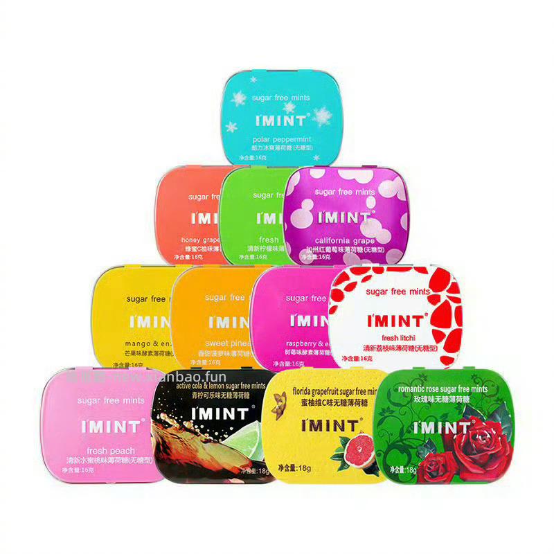 19元 IMINT 无糖薄荷糖16g*6盒 随时来两颗嘴巴香香滴 彩虹屁 - 线报酷