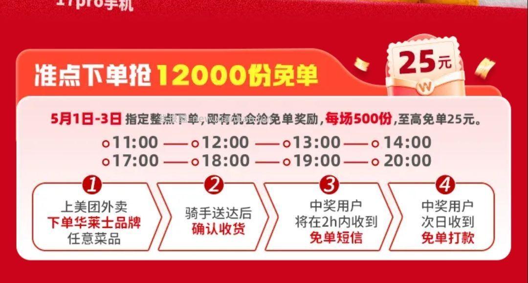 参与华莱士 跟楼上一样领商家卷 美团 华莱士 随机刚需冲‼️ - 线报酷