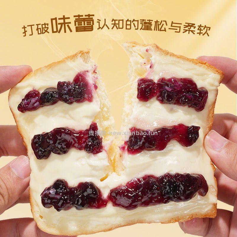 宏途蓝莓奶盖吐司90g*6包 19.9元 - 线报酷