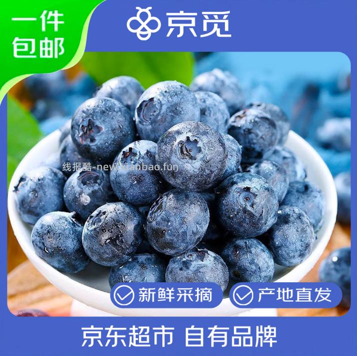京觅云南高山蓝莓中果125g*12盒 72.9元 - 线报酷