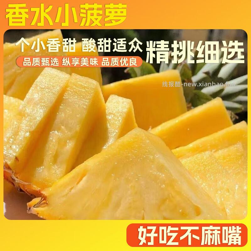 1.69 京喜.香水菠萝小果1个装 单果0.8-1.2斤 需叠加从京东app首页 - 线报酷