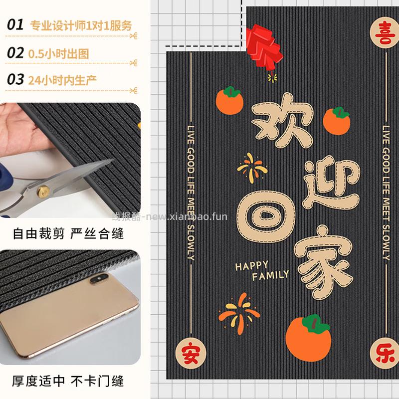 布迪思入户门垫40*60cm*2张 6.9元 - 线报酷