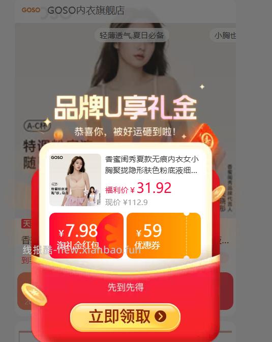 香蜜闺秀细肩带无痕内衣2件装 30.92元 - 线报酷