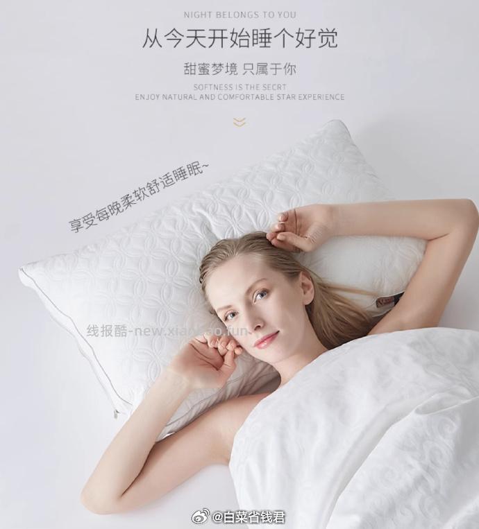 紫罗兰羽丝绒枕芯一对装 50.66元 - 线报酷