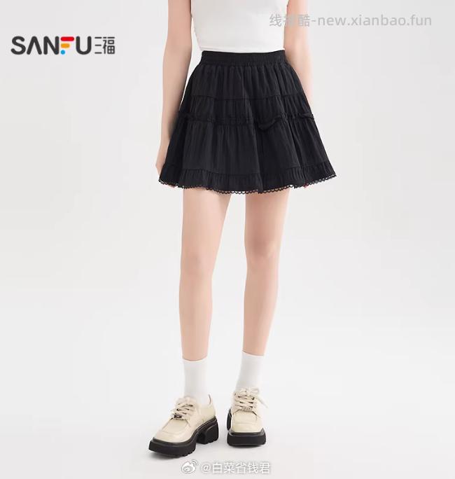 三福夏季蕾丝花边甜美蛋糕裙 65.9元 - 线报酷