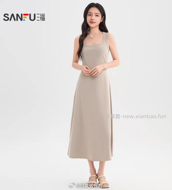 三福吊带连衣裙 40.7元 - 线报酷