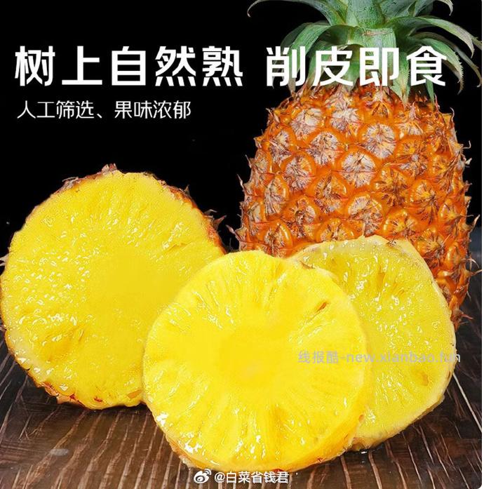 京鲜生海南金钻凤梨净重4.5斤 24.7元 - 线报酷