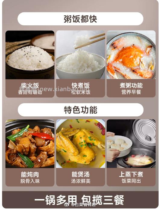 九阳家用电饭煲4升 108.2元 - 线报酷