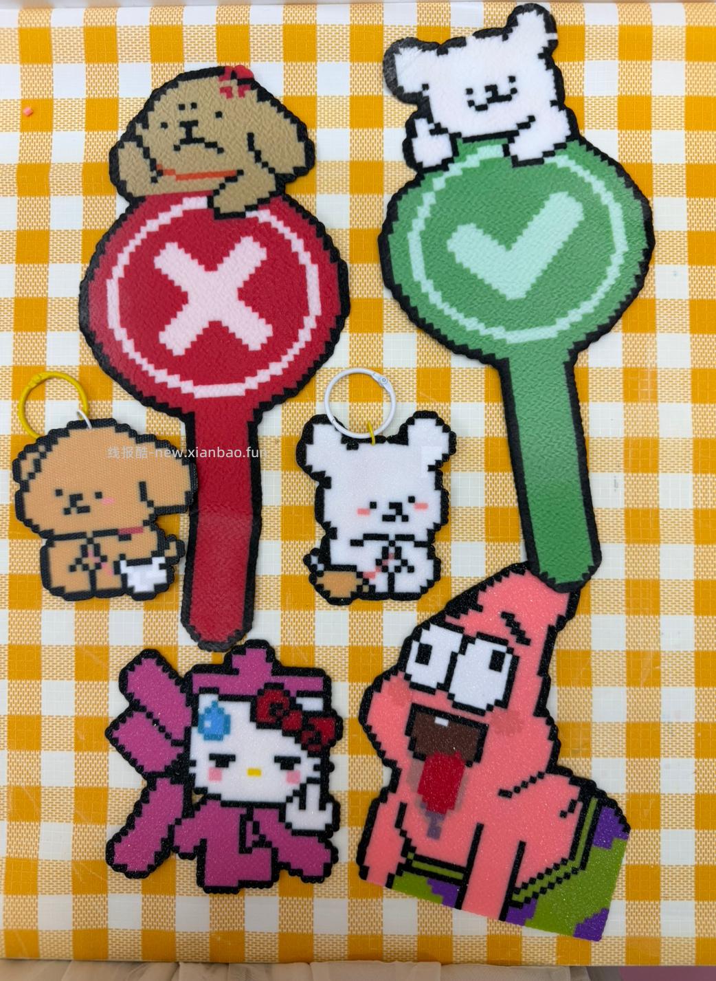 又去玩了39.9的拼豆 对错牌小姐姐没给我烫好 正在店里帮我重拼 - 线报酷