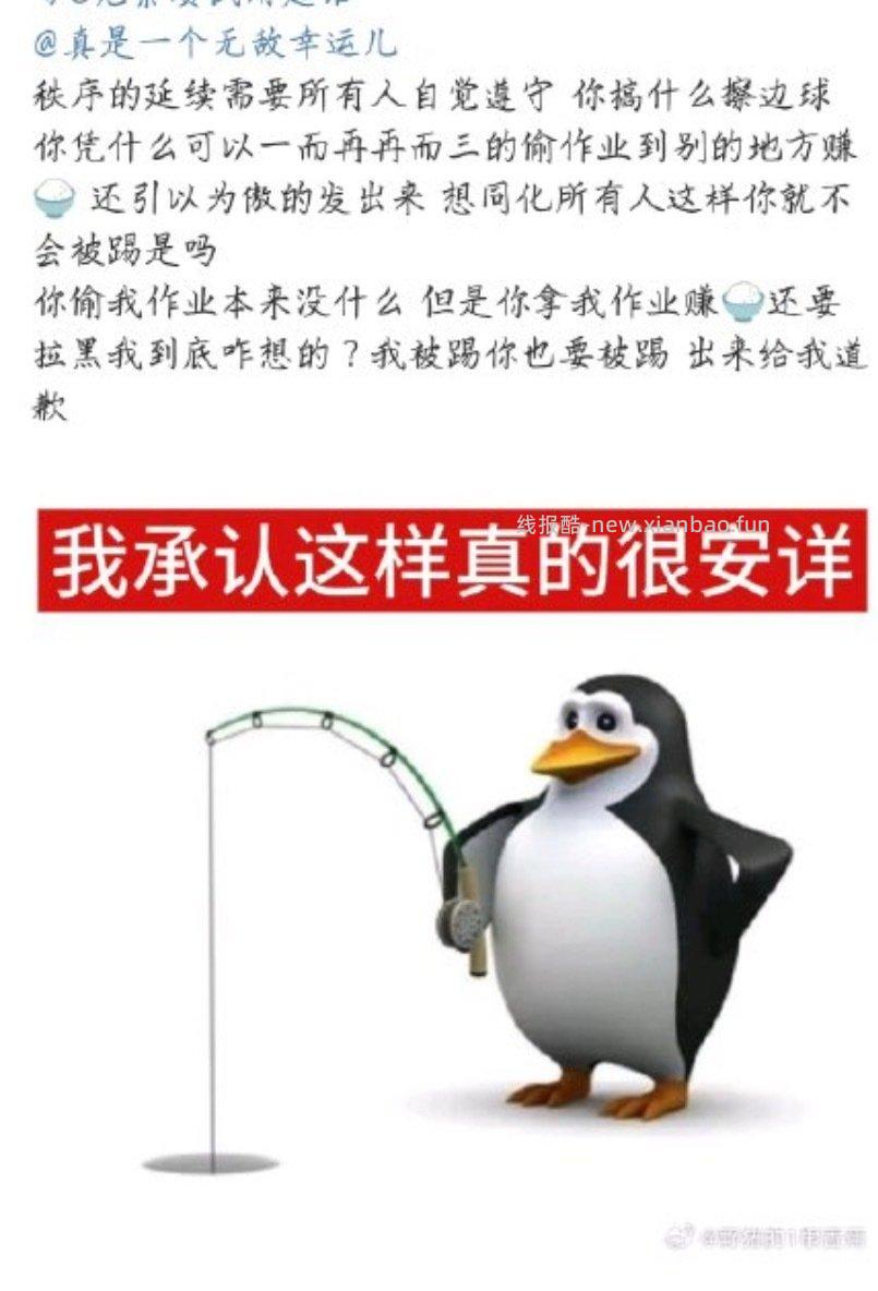 我是@真是一个无敌幸运儿的大号首先向这个姐妹道歉其次我要澄清以下几点①偷你作业还要拉黑你这一点—— - 线报酷