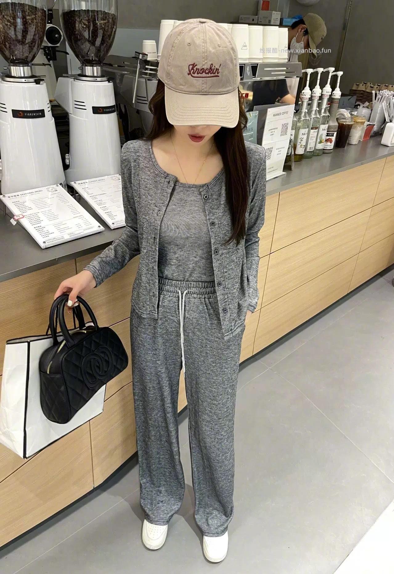 48元 DESSO 轻熟背心开衫外套3件套 吊带+外套+库子组合的 - 线报酷