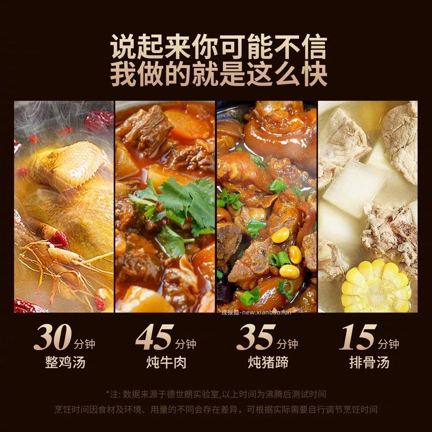 133元 德世朗 钛珐琅搪瓷压力锅6L 燃磁通用不挑灶的 - 线报酷