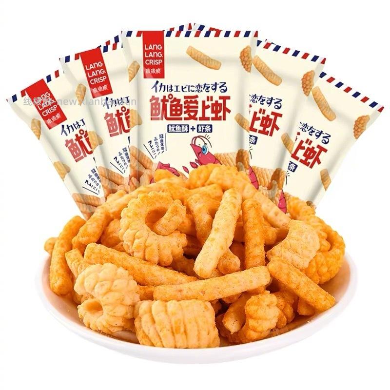 鱿鱼爱上虾 鱿鱼酥虾条30g*10包 10元 - 线报酷